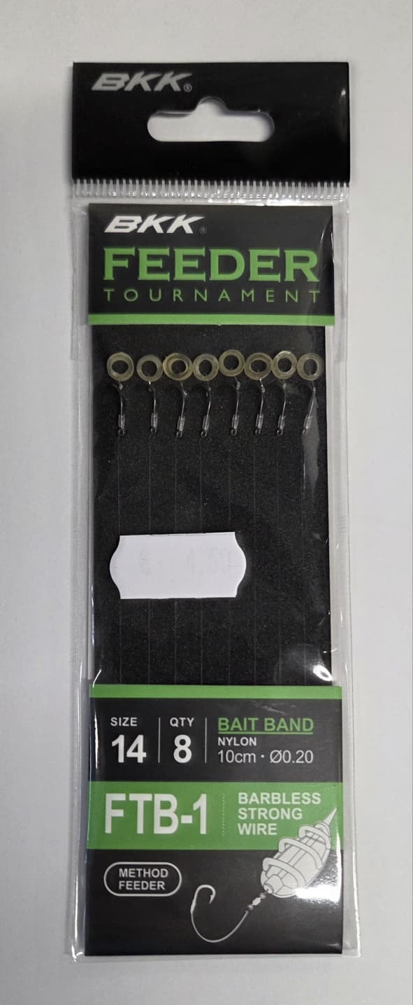 BKK Feeder Tournament Amo 14 Filo 0.20 10 cm Con Anellino Senza Ardiglione